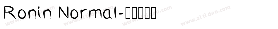 Ronin Normal字体转换